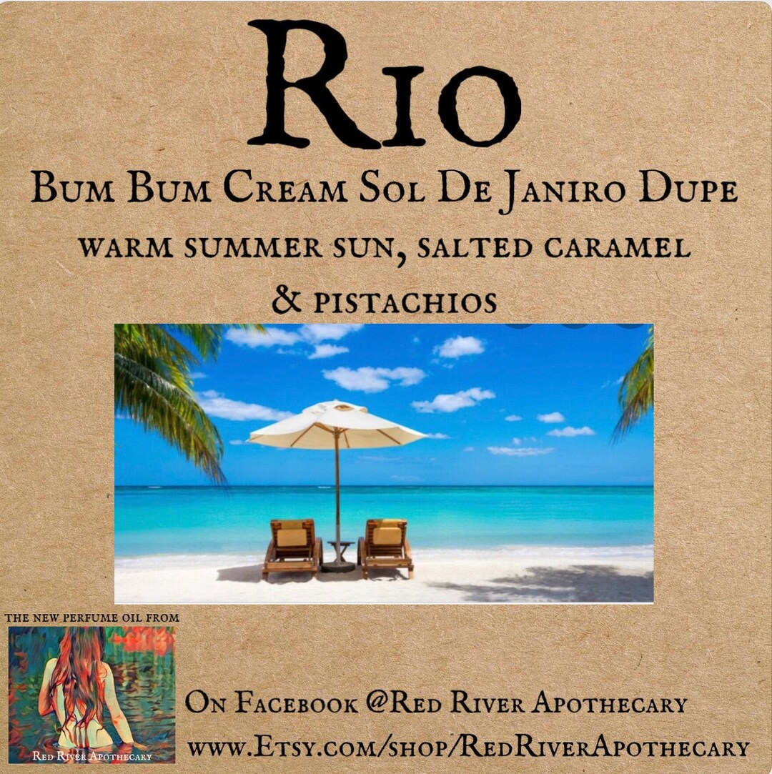 Olio di profumo di Rio, Dupe crema Sol de Janeiro Bum Bum, profumo indie,  caramello salato, pistacchi, caldo sole estivo, spiaggia, estate -   Italia