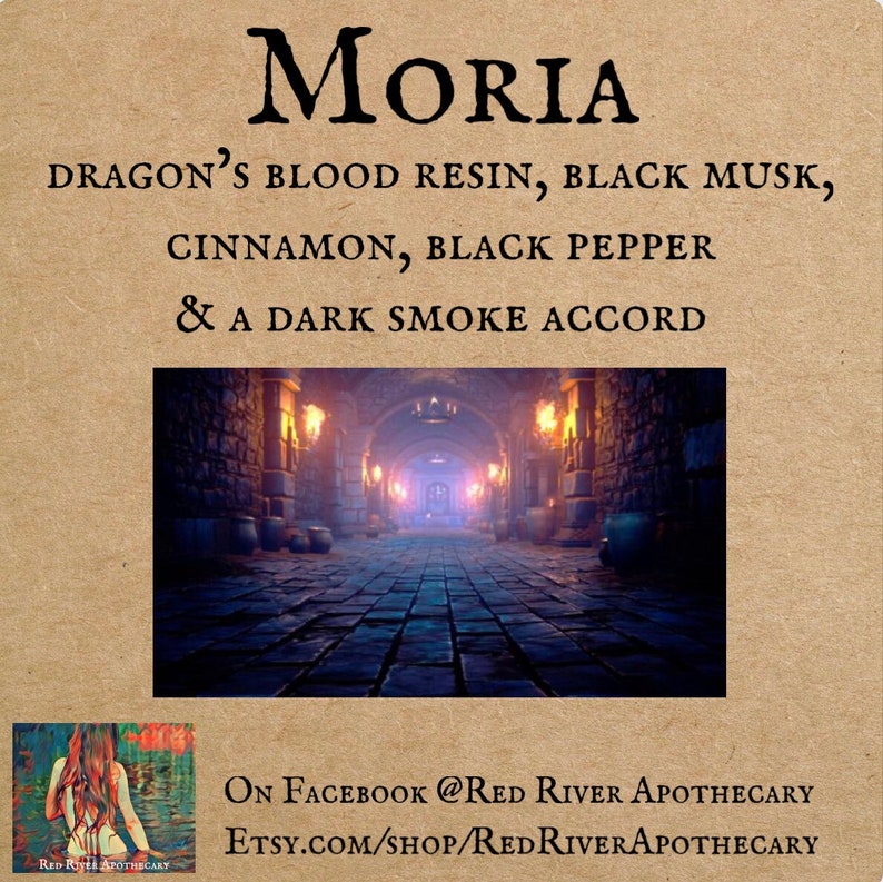 Moria Perfume Oil Indie Perfume Dragons Blood Black Musk image 1