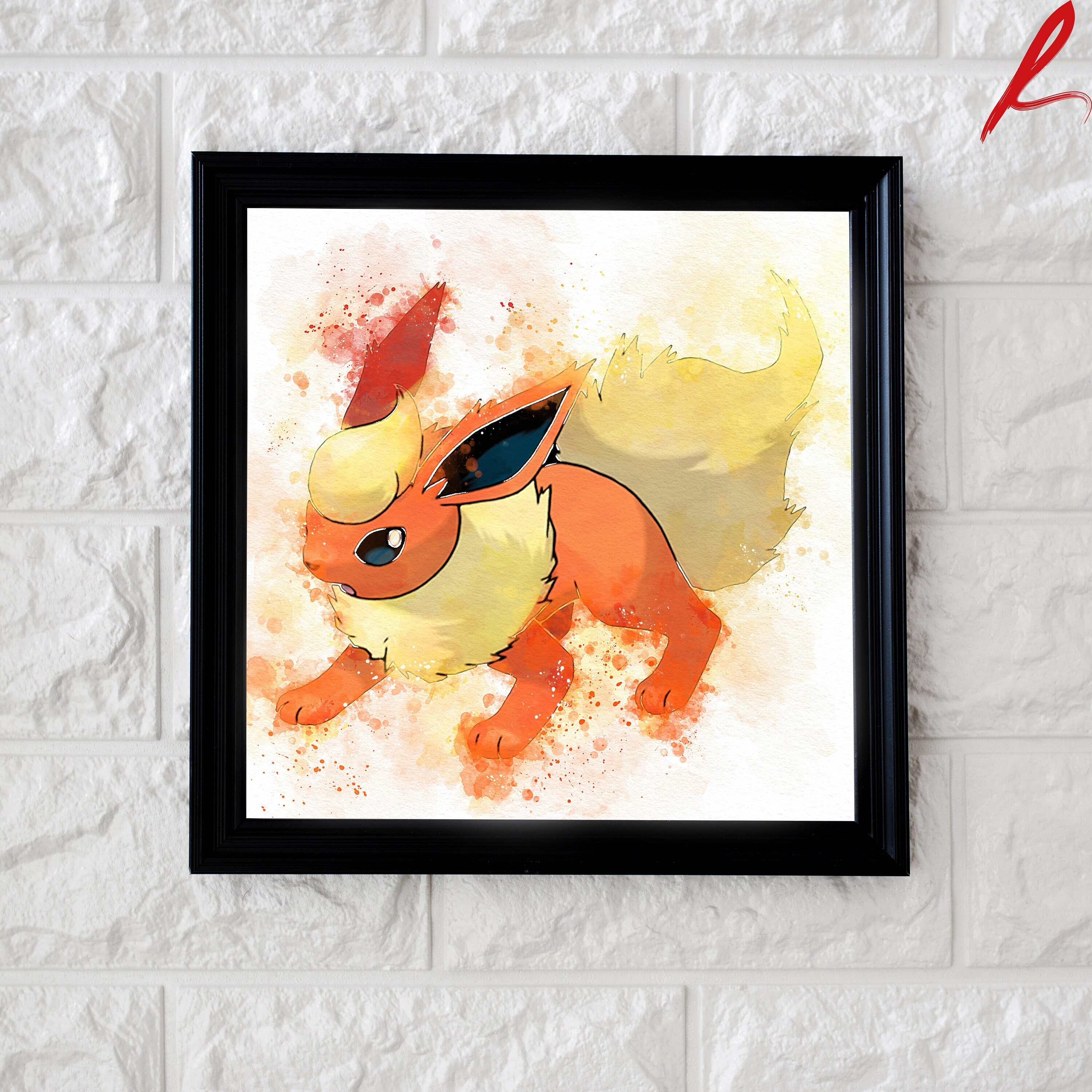 Pokemon Flareon Inspired 13x19 Poster Print, Gifts for Nerds, Gifts for  Kid, Him or Her, Pokemon Art Plush Flareon 