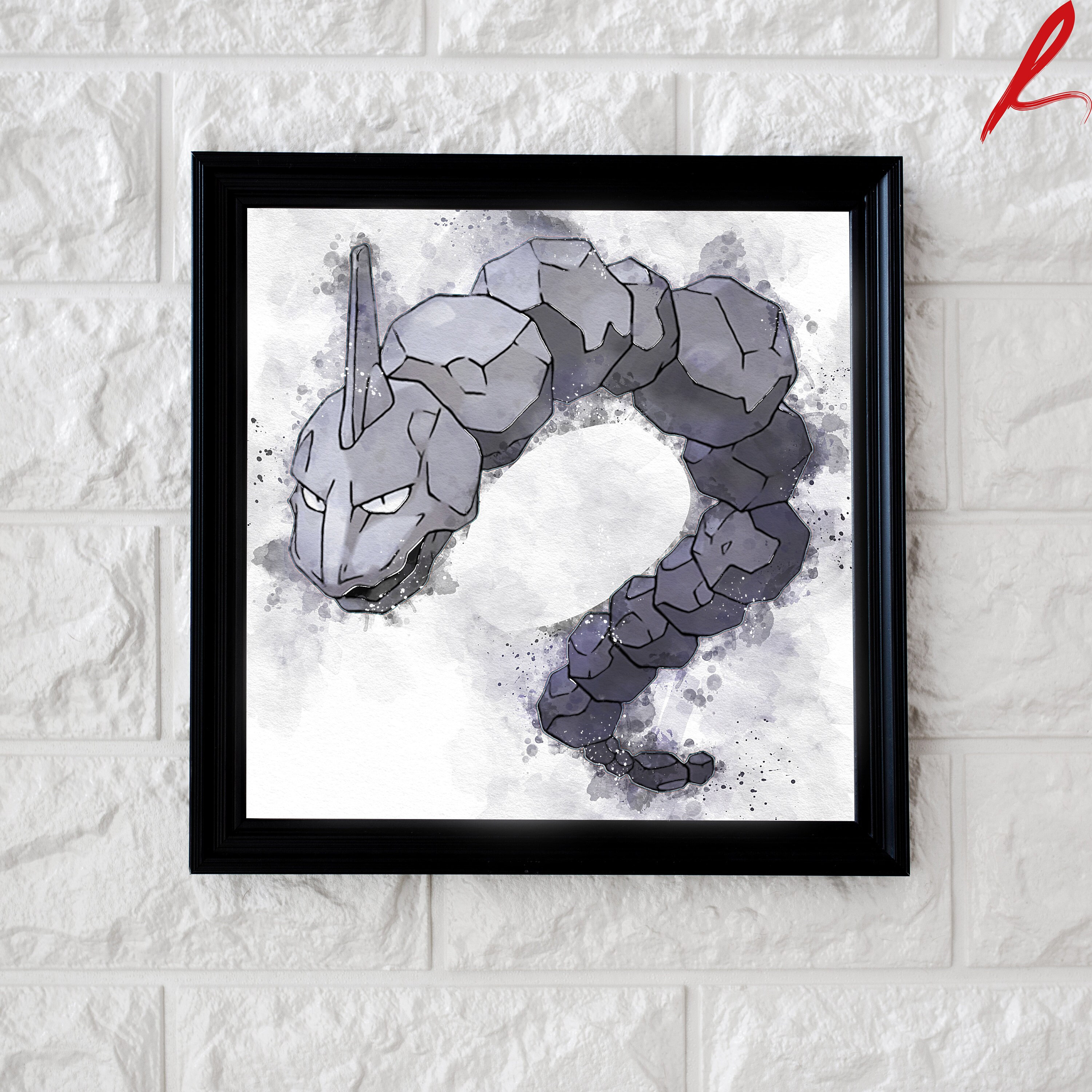 Onix Pokemon Digital Print Art Poster A4 for Children's 