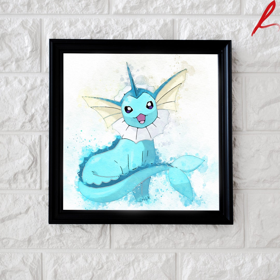 Printable Vaporeon Poster, Vaporeon Pokemon Digital Print, Pokemon Party Decor, Instant Download ...
