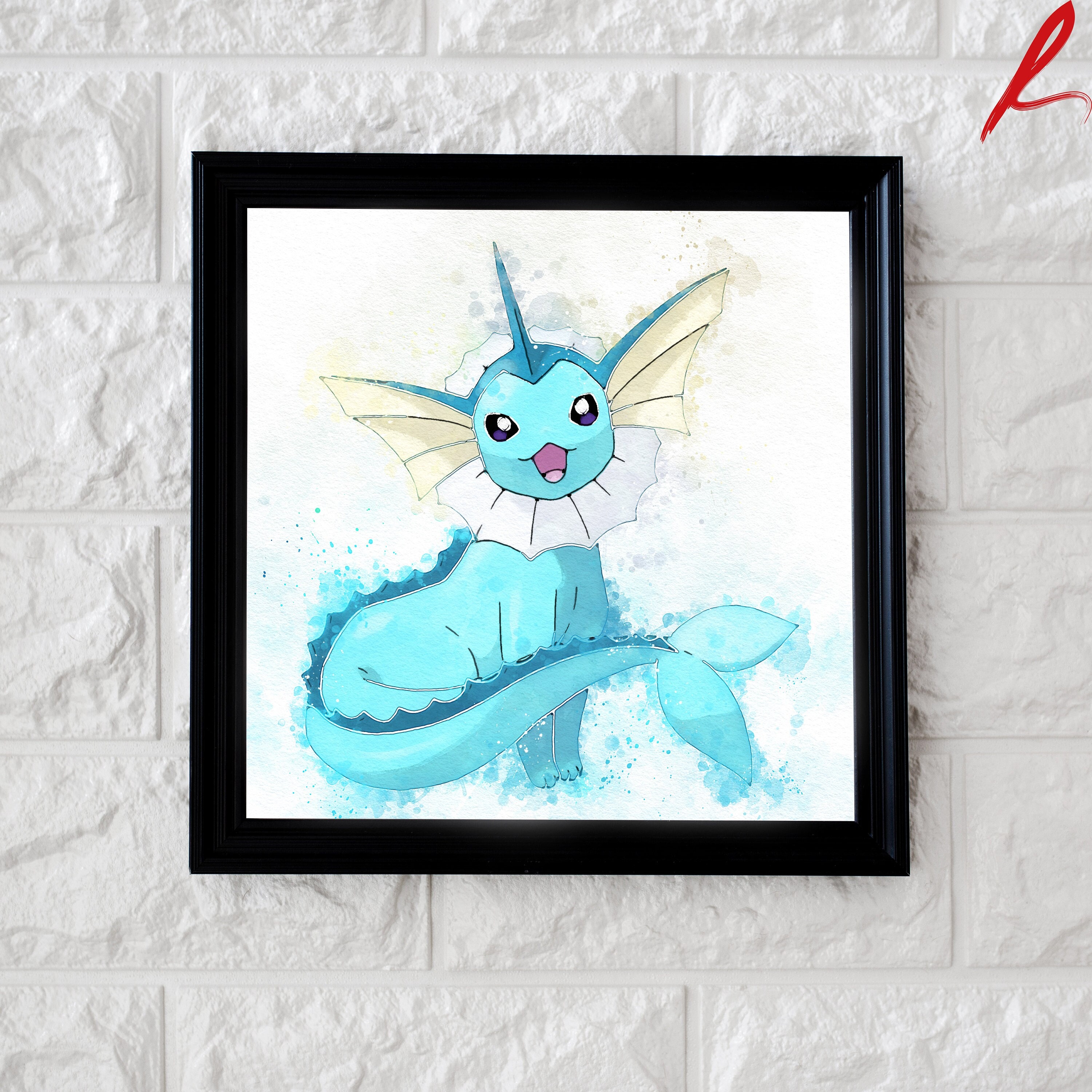 Printable Vaporeon Poster, Vaporeon Pokemon Digital Print, Pokemon Party Decor, Instant Download ...
