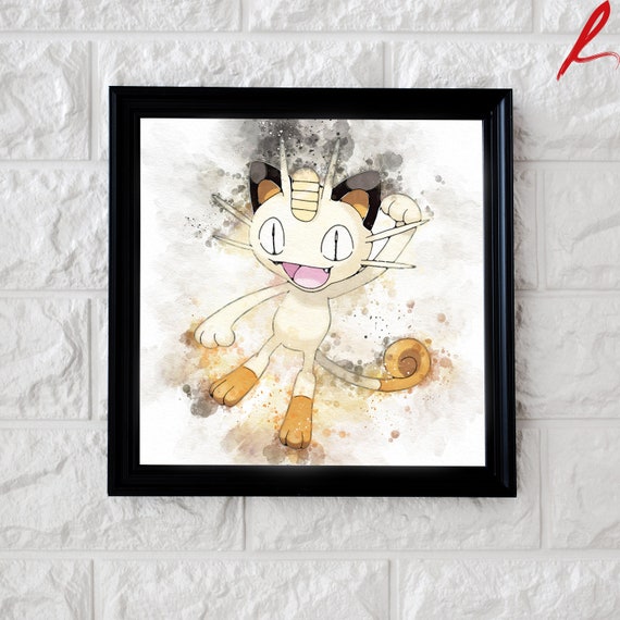 Printable Meowth Poster Meowth Pokemon Digital Print Pokemon - Etsy
