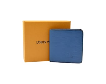 Louis Vuitton MALLETIER 6CC Bifold Wallet Toledo Blue Epi