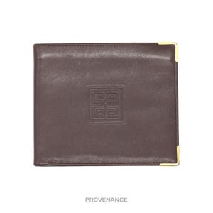 Cartera plegable Givenchy - Piel color chocolate
