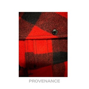 Abrigo de lana Filson Mackinaw a cuadros rojos y negros, talla 38 imagen 9