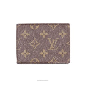 Cartera plegable Louis Vuitton con dos identificaciones - Monograma