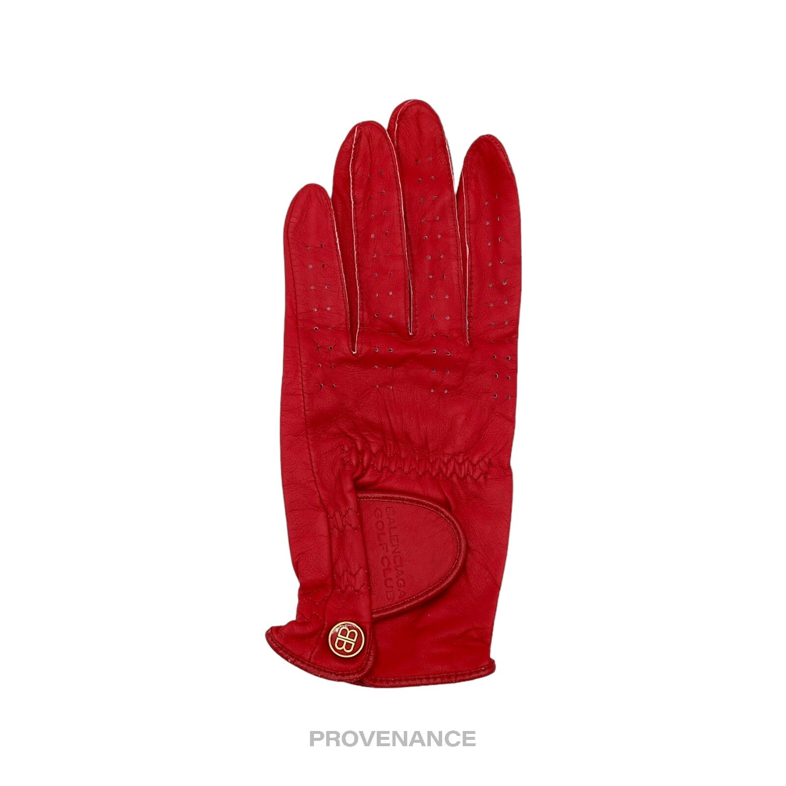 Balenciaga Golf Glove Red Leather Etsy