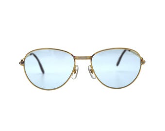 Cartier Saphir Vintage Sunglasses - Gold/Blue