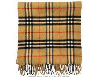 Bufanda vintage Burberrys Nova Check 100 % cachemira pura