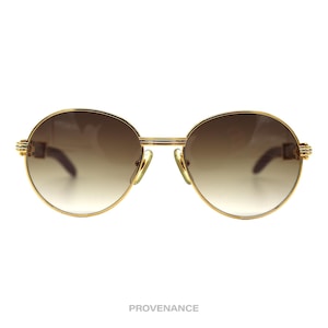 Cartier Bagatelle Wood Sunglasses- Brown