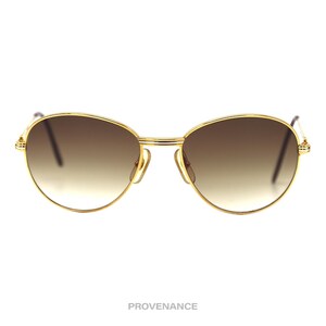 Cartier Brillant Diamond Vintage Sunglasses - Gold Brown