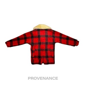 Abrigo de lana Filson Mackinaw a cuadros rojos y negros, talla 38 imagen 4
