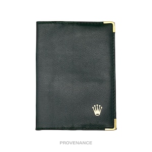 Cartera para pasaporte Rolex Crown - Piel verde bosque