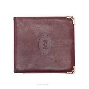 Cartier Bifold Wallet - Burgundy Calfskin Leather