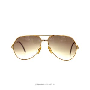Cartier Vendome Santos Vintage Sunglasses - Gold Brown