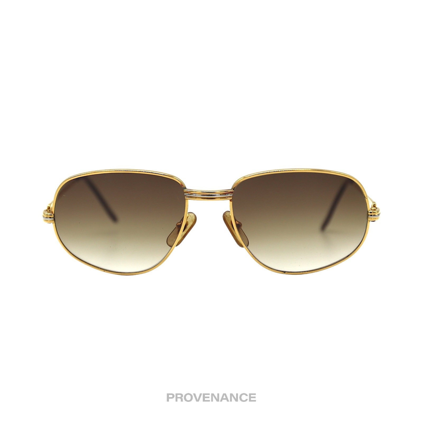 Cartier Romance Louis Sunglasses drake Gold Brown 56 Etsy Canada