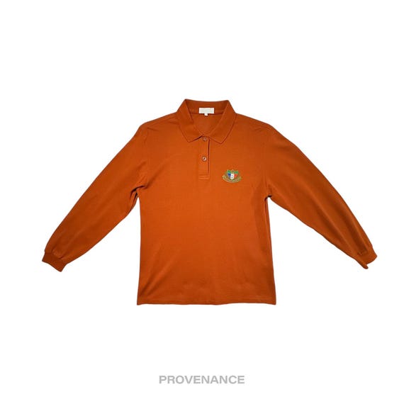 Balenciaga Sports Crest Long Sleeve Polo Shirt Sienna M Etsy