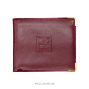 Cartera plegable con el logotipo de Givenchy - Piel roja