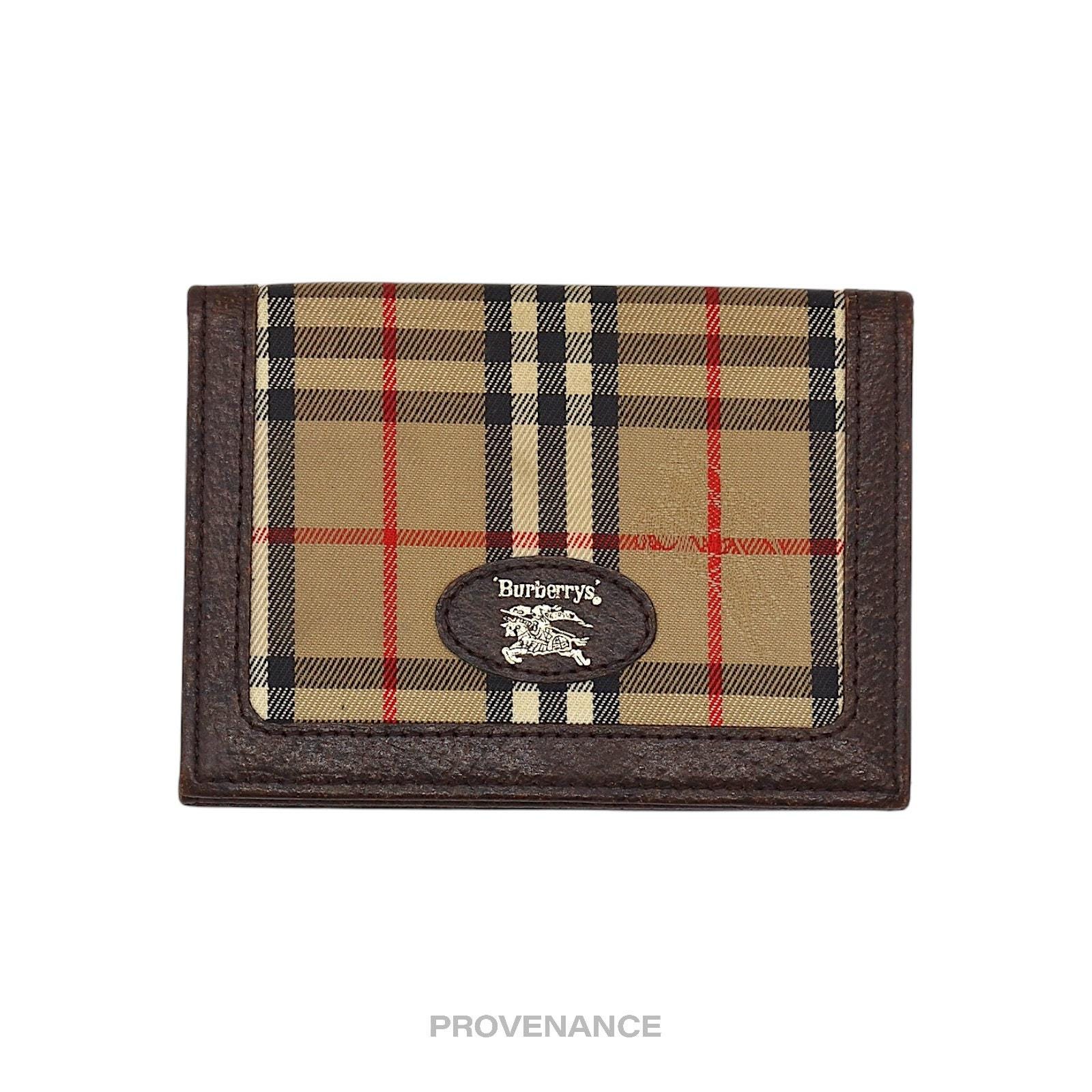 Original Burberry Checkered Canvas Nova Check Bi-fold Wallet