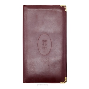 Cartera larga Cartier - Piel de becerro color burdeos