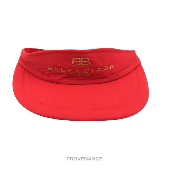 Balenciaga Logo Embroidered Visor - Red