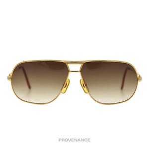 Cartier Tank Louis Vintage Sunglasses - Gold Brown 62 GM