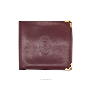 Cartier Bifold Wallet - Burgundy Calfskin Leather