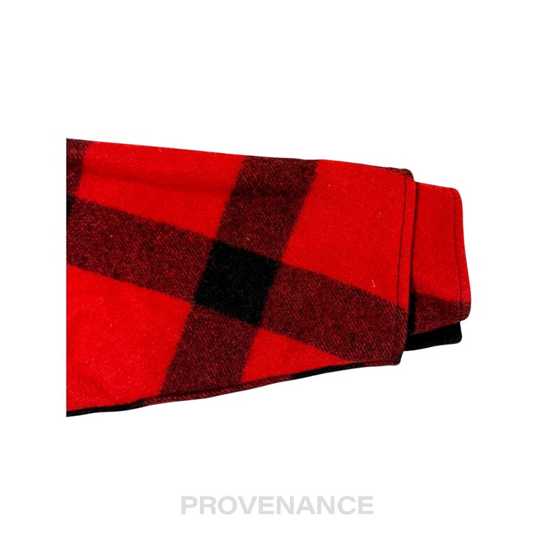 Abrigo de lana Filson Mackinaw a cuadros rojos y negros, talla 38 imagen 12