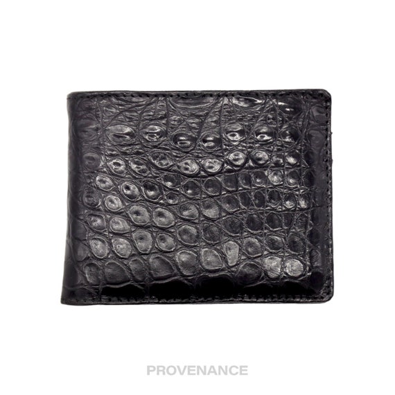 Vintage  Bifold Wallet - Black Crocodile Leather - image 1