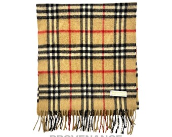 Bufanda vintage Burberrys Nova Check 100 % cachemira pura