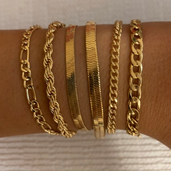 Chain Link Bracelets Etsy