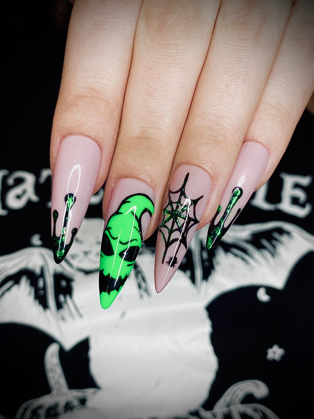 The Oogie Boogie Man the Nightmare Before Christmas Halloween Press on Nails - Etsy