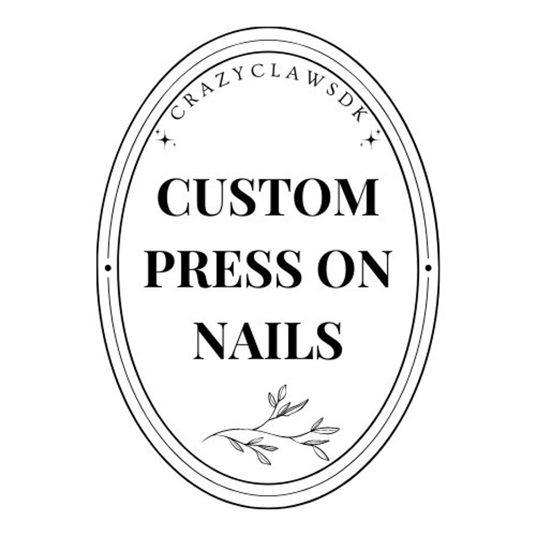 Custom Press on Nail Set 2 Etsy