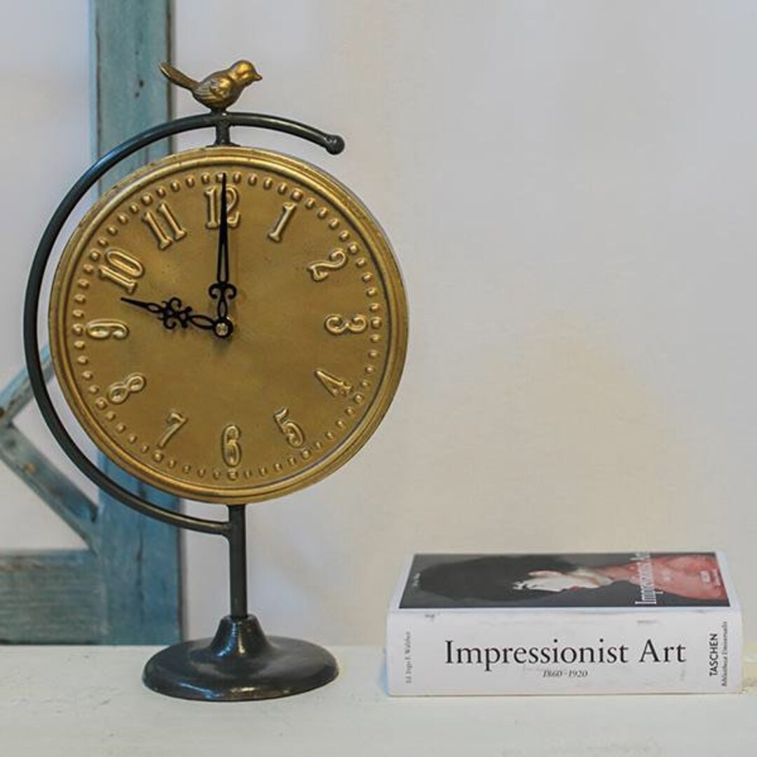 Vintage Metal Clockvintage Clockdecorative Table Clocktable Clock for Officeanalog Table