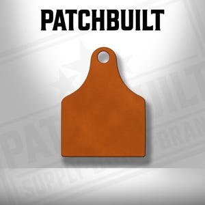 Blank Cow Tag Patch – Heat Activated Adhesive Backing