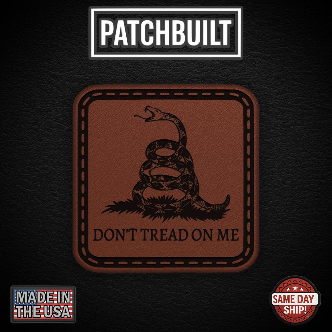 Don’t Tread on Me Patch – Gadsden Flag Leatherette Patch | Hook & Loop ...