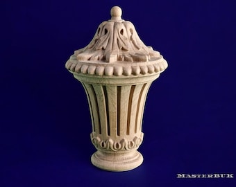 Puntale decorativo in legno intagliato – Puntale decorativo per palo di sostegno