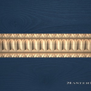 Classic Fluted Wood Molding 40&quot;: Elegant Carved Baguette Trim