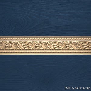 Renaissance Foliate Scroll Carved Wood Molding – 40" Elegant Ornamental Trim for Interiors and Furniture, 1pc, Unpainted