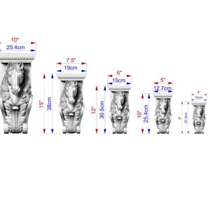 Horse Head Corbel: Decorative Wood Bracket (Indoor Use) image 2