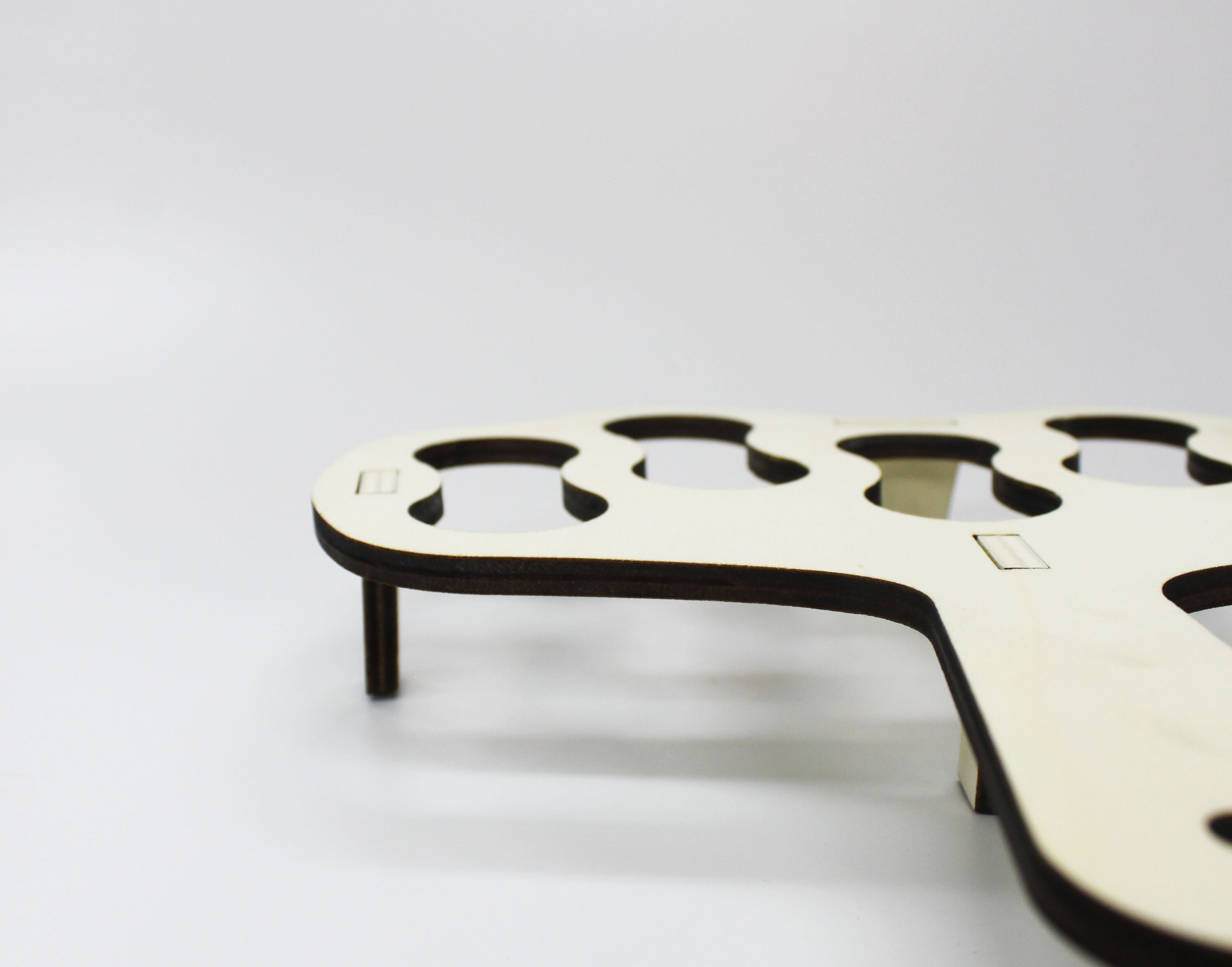 Wooden Shot Glass Holder Laser Cut Light Wood Chaser Tray Etsy