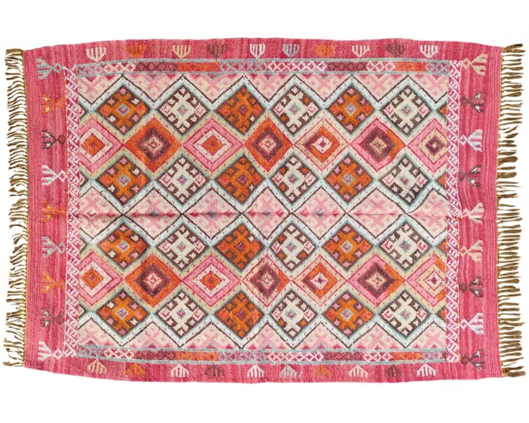Traditional Vintage Indian Wool Kilims Rug Living Room Bed Etsy