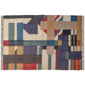 Flat Woven Cotton Rugs, Handmade Dhurrie Rugs, Rug Carpet Indian Dhurrie Rugs , Flat Weave Rugs, Large Area Rugs 4X6