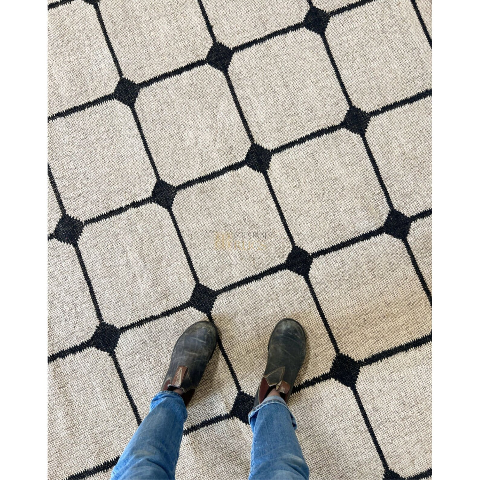 Large Handmade Wool and Jute Kilim Dhurrie, Wool Large Area Rug, Jute Dhurries Rug, Handwoven