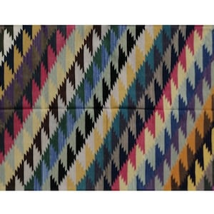 Custom Size Claw Kilim Dhurrie Handmade Cotton Area Rugs Flat Weave Natural Vegetable Dyed Scalloped Indian Dhurrie Reversible Wall Tapestry