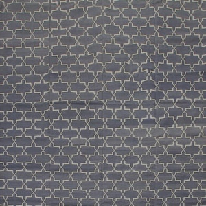Blue Cotton Dhurrie Rug: Handwoven Indian Flatweave Carpet