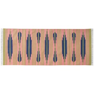 Rosa und Grün 2X6 'Ft Handgemachte Baumwolle Läufer Teppich Für Bett Seite Läufer, Indische Dhurrie Yoga Matte Lange Galerie Läufer Kelim Dhurry Baumwolle Teppich.