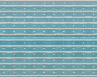 Blauw gestreept katoenen vloerkleed: handgemaakte Indiase dhurrie, omkeerbare kelim