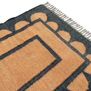 Handmade KILIM Rug, Multicolor Wool Jute Runner Rugs Indian Kilim Dhurrie